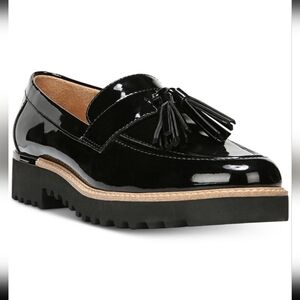 Franco Sarto Women's Carolynn Lug Sole Loafers 8.5 tassels removed